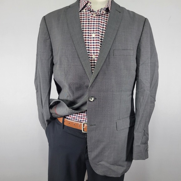 Roy Robson Slim Fit Men's Sport Coat Blazer Two Button Tollegno 1900 Wool 46R - Picture 1 of 16